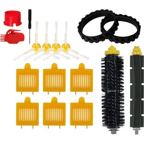 Kit di ricambi di emergenza da 16 pezzi per Roomba serie 700 (700, 760, 770, 780, 790) - Kit di accessori per robot aspirapolvere (spazzola laterale, filtro, spazzola Cerda, ecc.). (1/5)
