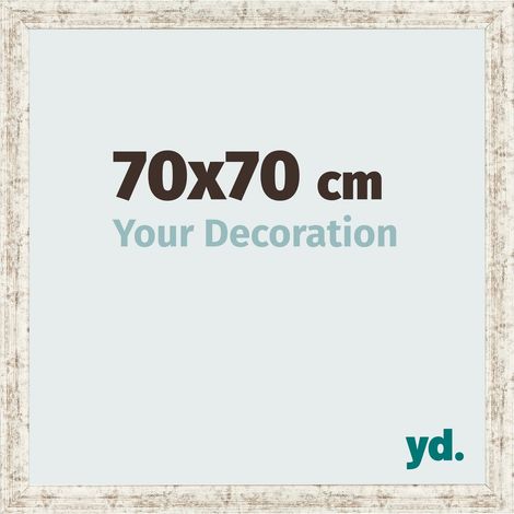 yd. - Cadre photo 70x70 - Blanc Vintage - MDF - Bologna (1/5)