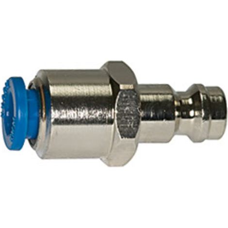 Riegler Einstecknippel push-in 8 mm, für Kupplungen NW 5, Messing vern. (1/2)