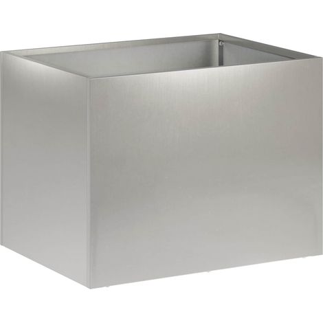 Garden Planter Silver 40 x 30 x 30 cm Stainless Steel vidaXL