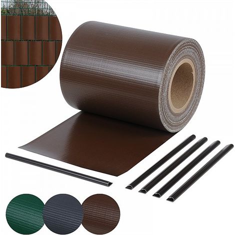 WOLTU Rotolo per Ringhiera Frangivento Oscurante PVC Recinzione Giardino Esterni Marrone (1/5)
