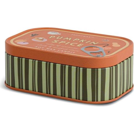Paddywax Candela in Latta Stampata "Bistro" - Fragranza Pumpkin Spice (127g)