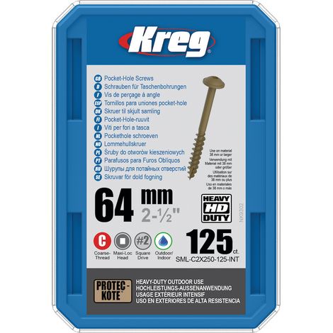 Vite a tazza Protec-Kote™ Maxi-Loc HD 64 mm, 125 - KREG - SML-C2X250-125-INT