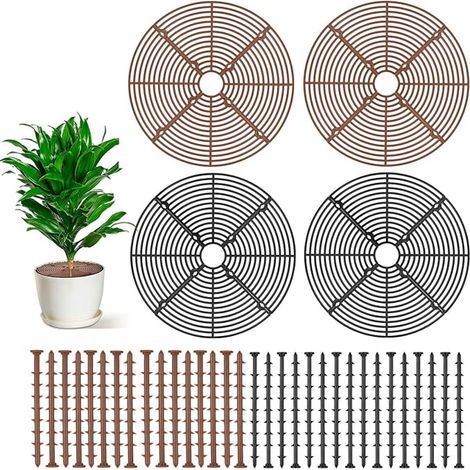 Grille de Pot de Fleurs, 30cm Couvercle de Pot de Fleurs (1/4)