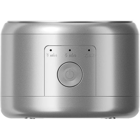Limpiador ultrasónico, recargable por USB, apto para aparatos dentales, color plata. (1/2)