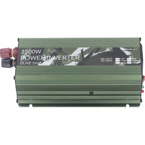 1500-W-Sinus-Wechselrichter mit Lüfter und Mehrfachschutz, DC 12 V auf AC 220 V, Solar-Wechselrichter für Autos (1/5)