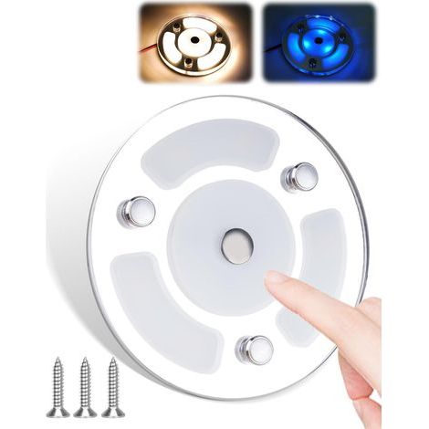 12-V-LED-Deckenleuchte für Wohnmobile und Wohnwagen – Dimmbar – 3 W – Berührungsschalter – Warmweiß (3000 K) (1/5)