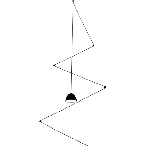 Suspension LED Zig-Zag noire câble 8 m Light Prestige (1/5)