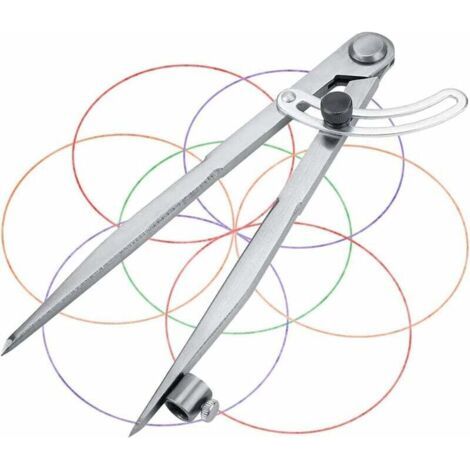Compas de Mesure,  Grand Compas Professionnel Compas Pointe avec Aile et Porte-crayon pour Menuisier/Dessin/Travail du Cuir(20cm)