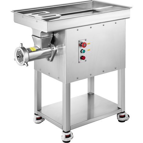 VEVOR Tritacarne Elettrico capacita 10 kg/min, Tritacarne con Lama e Piastra di Macinazione, Insaccatrice in Acciaio Inox, Facile da Pulire, per Cucina Ristorante Macelleria