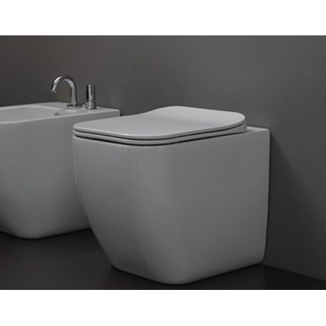 Water/bidet Brio filomuro senza brida cm. 52,5x36 bianco lucido (1/3)