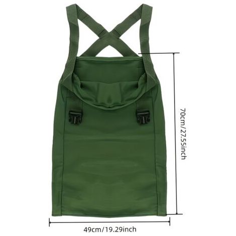 1 tablier de jardinage réglable de grande capacité avec poches - Tablier de jardin en nylon robuste pour la récolte, les fruits, les légumes, les champignons - Tablier d'extérieur durable avec