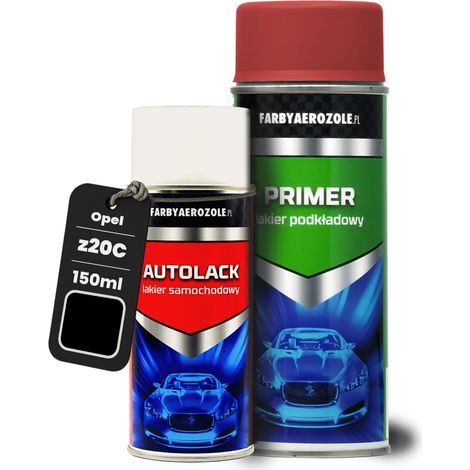 Opel 20C (Z20C) Schwarz II Sprühlack 150 ml + Grundierung 400 ml (1/5)