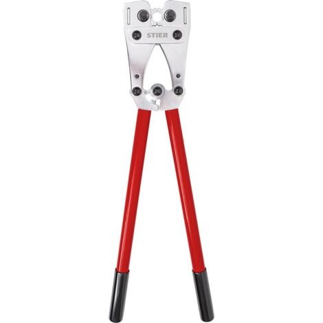 Stier – Pince à sertir 6 pans 6-120 mm² – Acier allié trempé – Longueur 660 mm – Pour cosses et connecteurs électriques