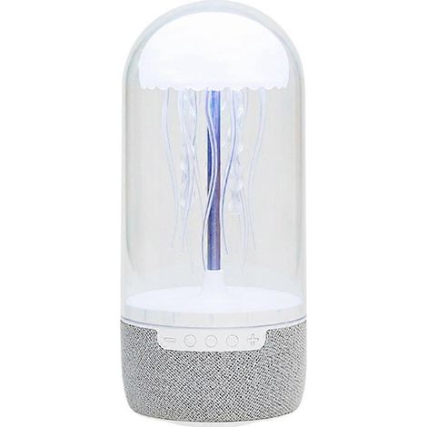Lampe Méduse Enceinte Bluetooth - Stéréo HiFi colorée 3D Surround Blanc Glacé (1/5)