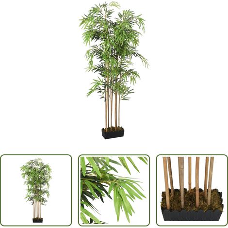 Décoration intérieure - Bambou artificiel 1095 feuilles 150 cm vert (1/5)