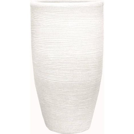 Telcom Tronco Conico Rigato Alto Shabby PV70 Bianco Perla (1/4)