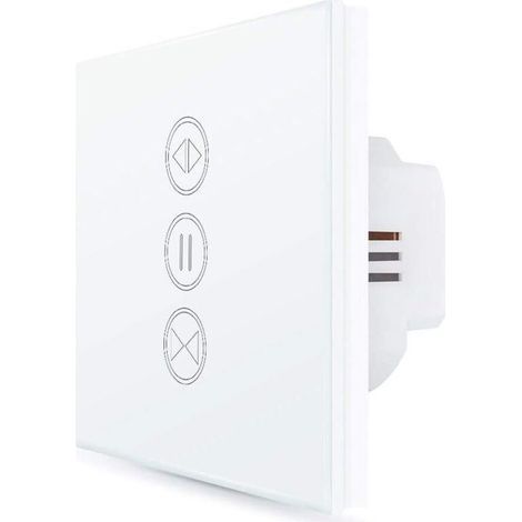 Interrupteur Volet Roulant Connecté, Ouverture Réglable, Commutateur Stores Rideau WiFi, Compatible avec Alexa Google Home pour Commande Vocale, Minuterie Intelligent Moteur Mural (1/4)