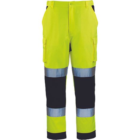 Coverguard Pantalón de trabajo amarillo fluorescente alta visibilidad