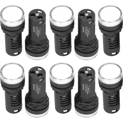 Indicateurs Électroniques Économie d'Énergie 10 Pièces Rouge Vert Alimentation LED Moteurs 220V AC DC (1/4)