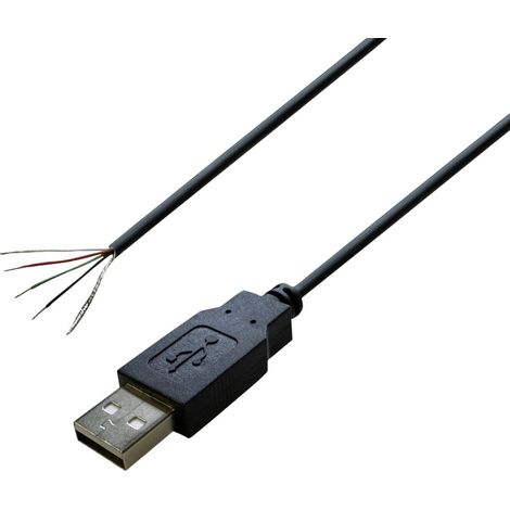 USB A Stecker 2.0 mit offenem Kabelende USB A Stecker 2.0 1582621 TRU COMPONENTS Inhalt: 1 St.