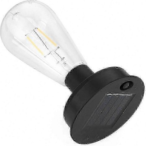 2800K warmweiße Solar-LED-Glühbirne mit Glühfaden für Gartenzaundekoration, Außenbeleuchtung, 7 cm/8,5 cm, Vintage-Stil (1/5)