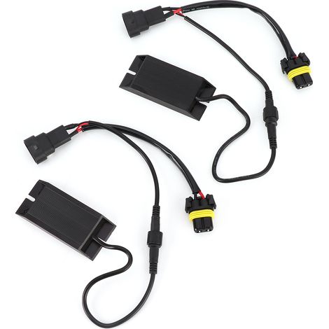 Paire Décodeur de Résistance pour Feux de Voiture Douille 9006 Haute Puissance Faible Chauffage 12V CC (1/5)