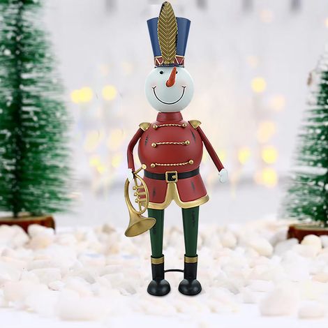 Statuina Soldatino Latta Natale Schiaccianoci Decorazione Addobbo Natalizio 44cm (1/4)