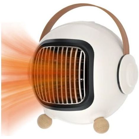 Chauffage d'appoint électrique portable, petit chauffage d'appoint à thermocouple de puissance (PTC) avec protection anti-basculement et anti-surchauffe. (1/5)