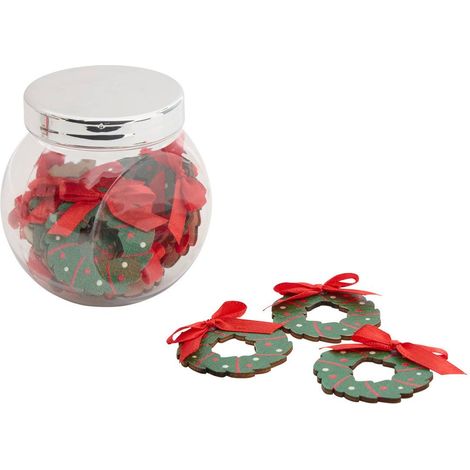 Set di 15 accessori in legno a forma di corona per barattoli - Feeric lights & christmas (1/2)