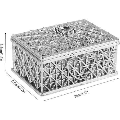 Boîtes de Candy en Forme de Coffre Fort - Coffret en Plastique Silver pour Fêtes et Mariages - 12PCS - 8x5.5x3.5cm (1/5)