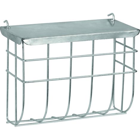 Kerbl Fienile in metallo con coperchio, 25 x 17 cm