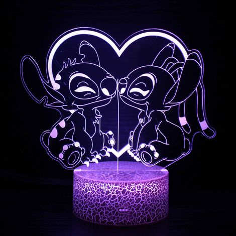 Intelligente 3D-LED-Lampe mit Fernbedienung, Stickmuster, 16 Farben, Weihnachtsgeschenk, Kinderzimmerdekoration, Festtagsgeschenk (E)