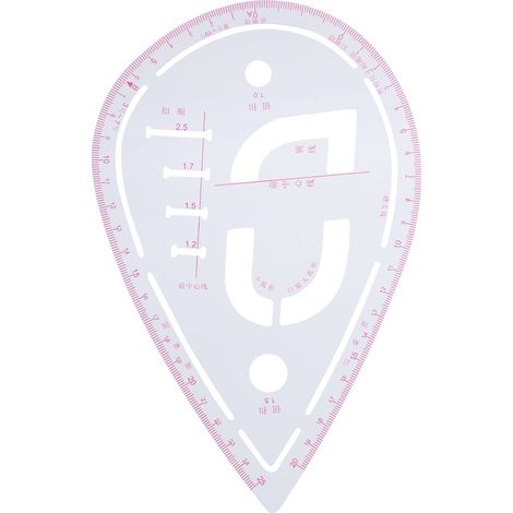 Règle de couture multifonction pour patrons, traçage de courbes, encolures et poches - Outil de précision pour la création de vêtements (1/5)