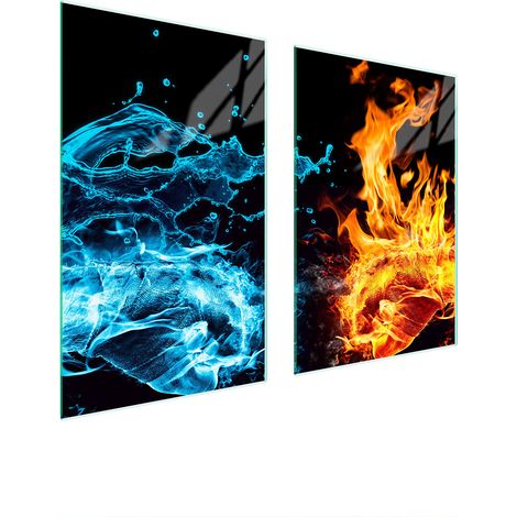 Plaque de protection en verre pour cuisine 65x52 cm (1/5)