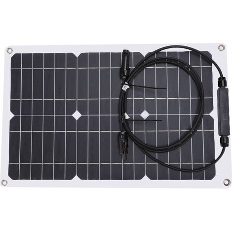 Panneau Solaire Flexible 30W 18V Monocristallin - Pliable, Haute Efficacité, pour Camping-car/Voiture/Bateau 12V (1/5)