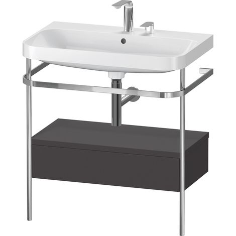 Duravit Happy D.2 Plus c-shaped Set mit Metallkonsole und