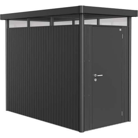 Casetta HighLine Misura HS grigio scuro metallizzato,porta standard per parete laterale corta