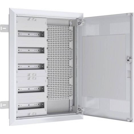 [NEUWERTIG] B-Ware ABN Unterputz-Montageschrank Stahl 24 Teilungen 5 Reihen IP30 weiß 570x850mm (1/2)
