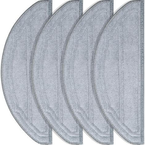 Ersatz-Reinigungstücher für Roborock Q10 S5/Q10 S5+/Q10 X5/Q10 X5+/Q10 VF/Q10 VF+/Q10V/Q10V+ Saugroboter, weiche Mikrofaser-Mopps – 4 Stück (1/5)