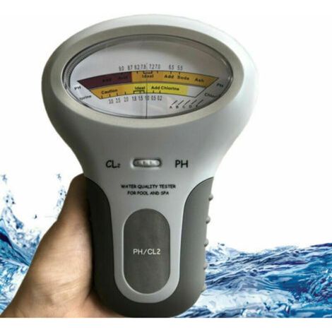 Testeur de pH et chlore 2 en 1 – Analyseur qualité eau piscine – Mesure précise CL2 – Écran grand format – Non immerger dans liquides (1/5)