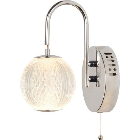 Searchlight Allure Applique murale chromée, acrylique transparent (1/3)