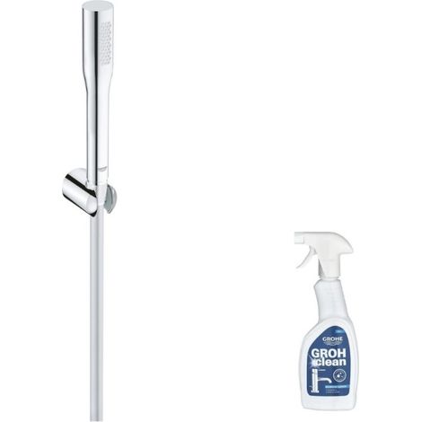 Pommeau de douche GROHE Quickfix Vitalio Get Stick avec support mural + nettoyant GrohClean