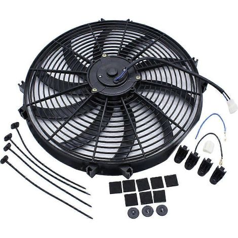 Ventilateur de refroidissement électrique 16" 120W pour radiateur auto, accessoire universel pour véhicule. (1/4)