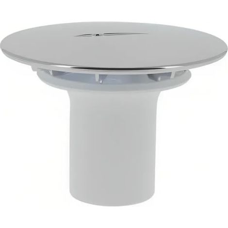 Capot avec culot pour bonde de douche - 1 pièce - ABS chromé - Couverture esthétique et fonctionnelle - Pour receveur diamètre 90mm - Diamètre 115mm (1/5)