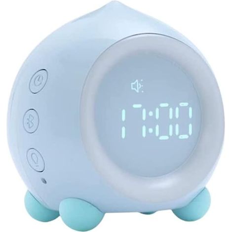 Réveil numérique pour enfants, motif pêche, avec fonction d'apprentissage du sommeil, veilleuse et capteur de luminosité. (1/5)