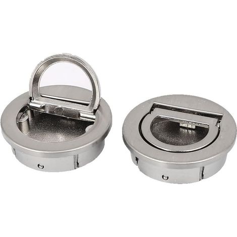 6 pcs Griffe Schubladen Schrank Tür Garderobe Rund vertieft Metall Ziehen Hängegriffe Griff 41x12mm (1/3)