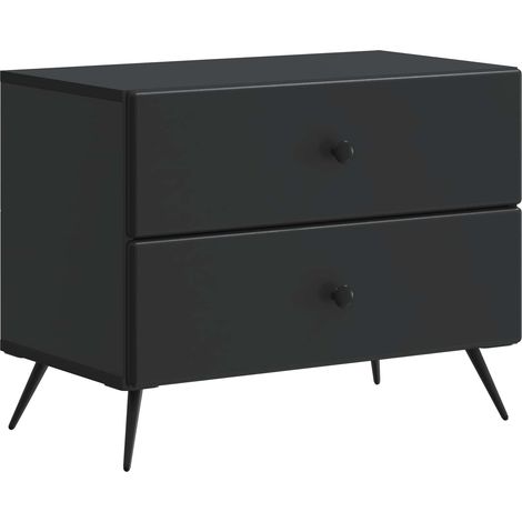 Bedside Cabinet Black 62 x 34.5 x 47.5 cm Engineered Wood vidaXL