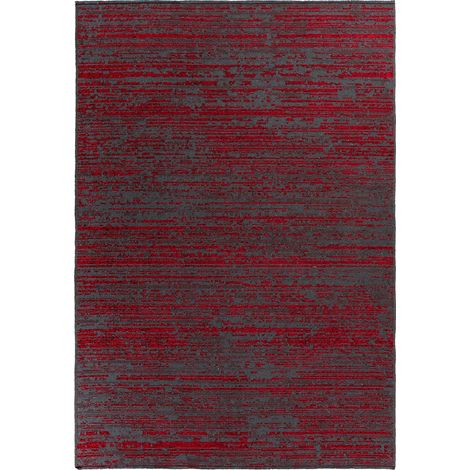 Tappeto moderno Kalevi 100 rosso in ciniglia (1/4)
