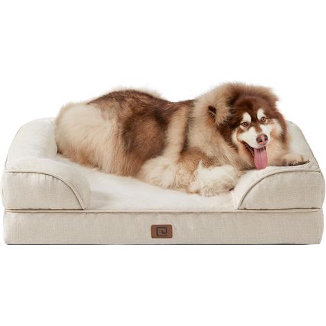 Hundebett Orthopädisch Memory Foam XXL L 132 x B 104 x H 20 cm Beige (1/5)